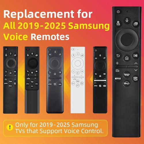 Image of Remote Compatible with Samsung Smart TV with 2 AAA Batteries, BN59 with Bluetooth Voice Comand (No Solar Cell) for LED LCD 4K QHD OLED TV (SNS-V)