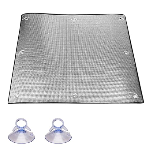 LJDJRHXH Película Reflectante de Calor para Ventanas, lámina Aislante de Aluminio con ventosas, 30 40 50 60 70 80 90 100 110 120 130 cm A, Barrera de radiación térmica, protección Solar(60x60cm)
