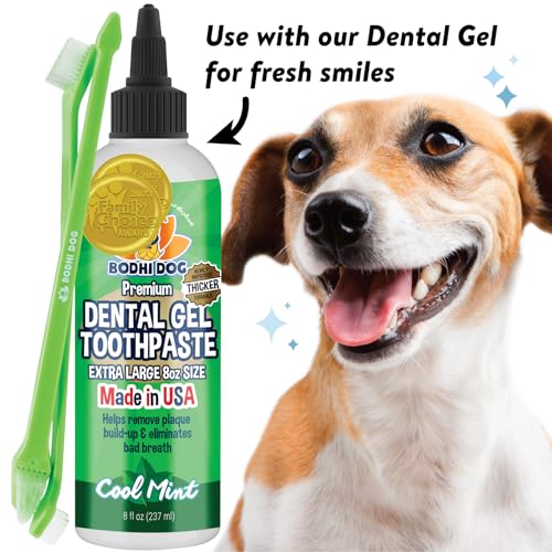 Image of Bodhi Dog Dual-Headed Toothbrush for Dogs & Cats - Soft Bristles for Gentle Pet Dental Care - Puppy & Adult Teeth Cleaning - Easy-to-Use Design for Healthy Gums & Fresh Breath (100 Count) (Pack of 2)