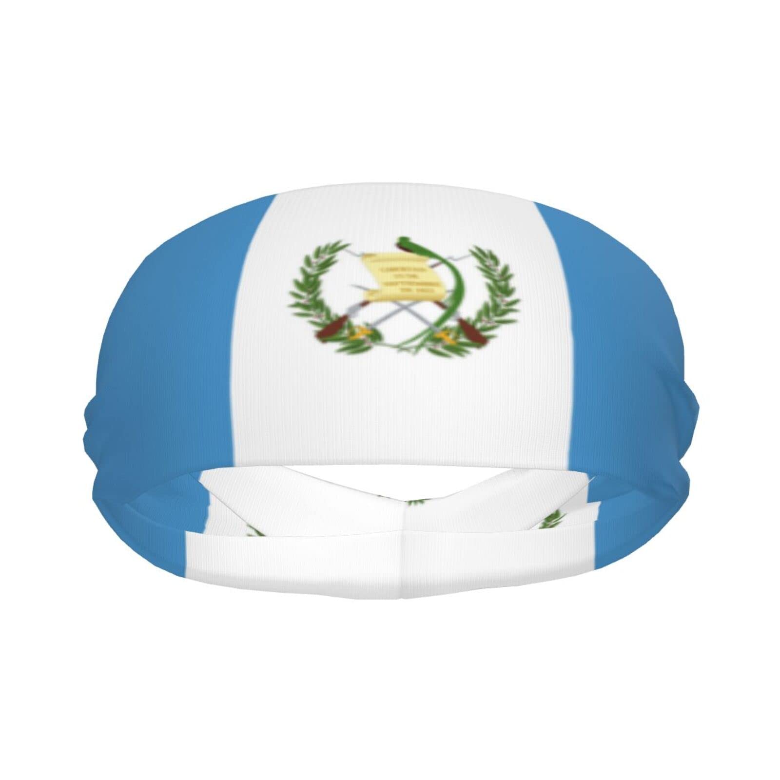 Workout Sweatbands for Head Flag of Guatemala Sport Hair Bands for Men Women Hair Non Slip Moisture Wicking Headband for Running