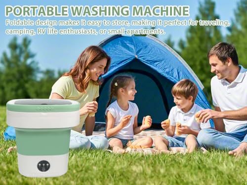 17L Portable Mini Washing Machine, Foldable Compact Washer with Spin Dryer, 3 Wash Modes for Baby Clothes, Underwear & Socks, Perfect for Apartments, Travel, Dorm & RV Living - Image 3