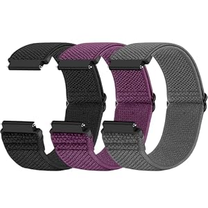 Compatible with 16mm 18mm 19mm 20mm 22mm 24mm Watch Bands Quick Release Replacement Wristband,Adjustable Stretchy Nylon Solo Loop Straps Fabric Braided Sport Elastic Bands for Men Women