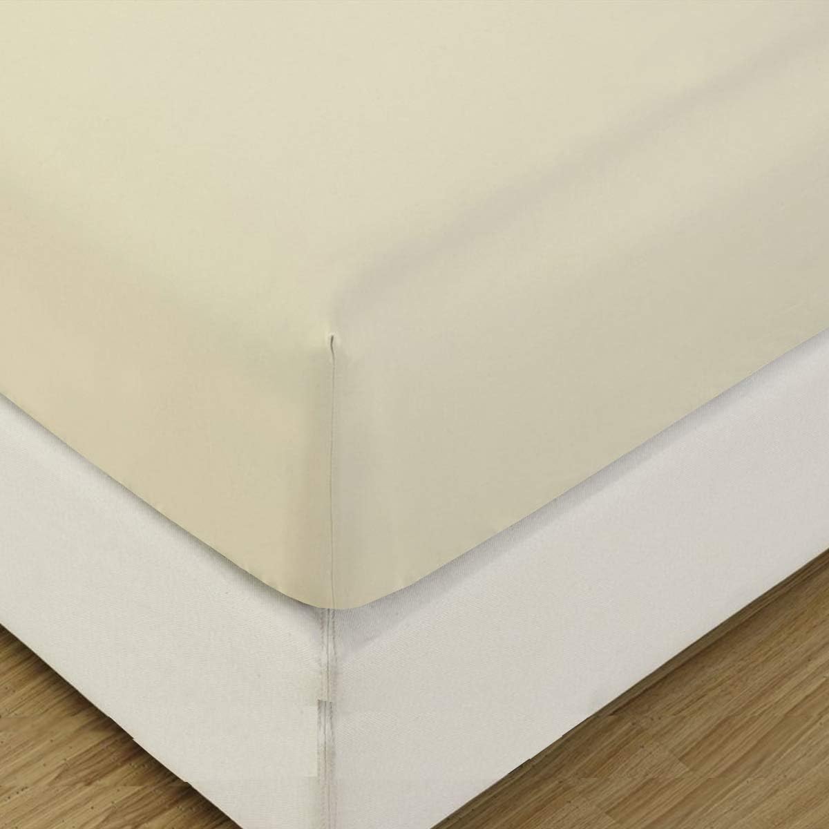 Weekly Top Sale Certified Giza Egyptian Bedsheets Bed Sheet Set 100% Certified Giza Long Staple Cotton Cool and Breathable Fits Mattress Upto 18'' Deep Giza Sheet - Full, Cream