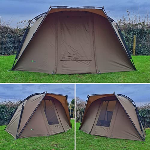 Quest Defier X 1 Hombre Bivvy | Pesca de carpas | Erecto rápido | Refugio de día durante la noche Brolly Cover