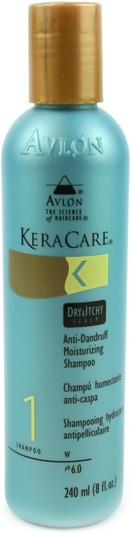 KeraCare Moisturizing Shampoo,8 oz - Sulfate Free, Relieves Dry and Itchy Scalp Conditions, Eliminates Flakes, Liquid Volume 240 ml
