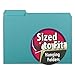Smead Interior File Folder, 1/3-Cut Tab, Letter Size, Aqua, 100 per Box (10235)