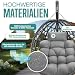 KESSER® Hängesessel mit Gestell Outdoor Indoor Schaukelstuhl Polyrattan 360° 150kg Tragkraft inkl. Polsterkissen & 2in1 Deckenhalterung + Cover – Relaxschaukel - Garten, Balkon, Terrasse, Grau
