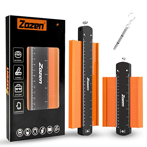 Contour Gauge with Lock, Contour Gauge Profile Tool, Contour Gauge Duplicator 10'' and 6'', Measure Copy Tool(10 Inch+6 Inch)