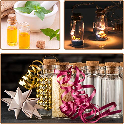 com-four® 30x Kleine Glasflaschen mit Korken 10ml, Gewürzgläser Set, Mini Glasfläschchen zum Befüllen, Aufbewahrung von Ãlen, Gewürzen, Kräutern, Tee, Hochzeit, Gastgeschenke (030 Stück) – Bild 3