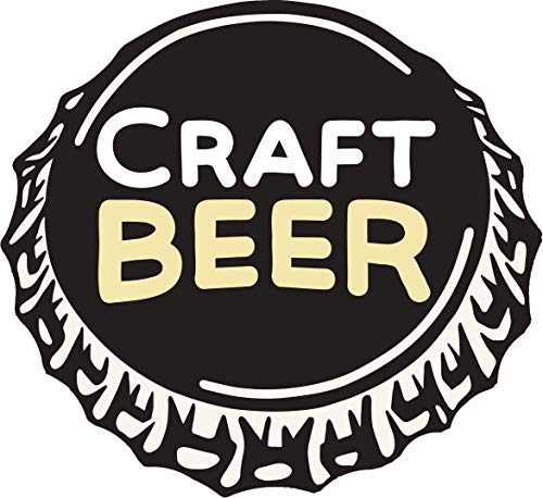 50 PCs Simple Craft Beer Bottle Cap Icon 1\" Stickers Decals Laptop Notebook Phone Waterproof Vinyl Trendy