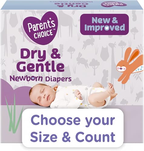 Image of Parents Choice Dry & Gentle Newborn Diapers Size N
