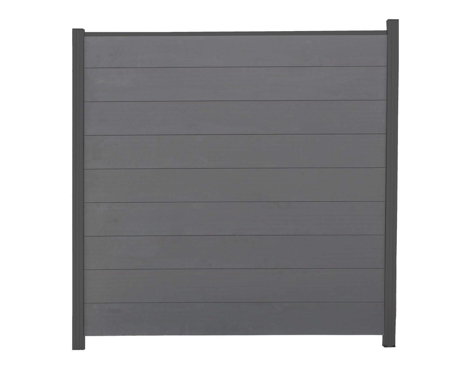 WPC Zaun Zaunpfosten Aluminium Mittelpfosten Anthrazit 270 x 6,8 x 6,8 cm