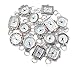 10 Mix Silver Tone Geneva Elite Watch Faces for Beading, Loops and Battery Included