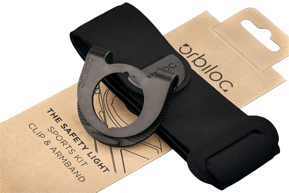 Orbiloc Sports Armband Strap and Clip LED Safety Night Light for Running and Walking for Dogs/Owners Training Exercise Kit