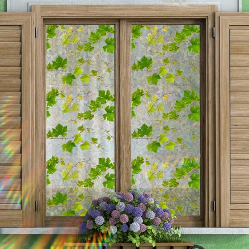 Vinilo decorativo para ventana privacidad hojas de hiedra miniatura 2