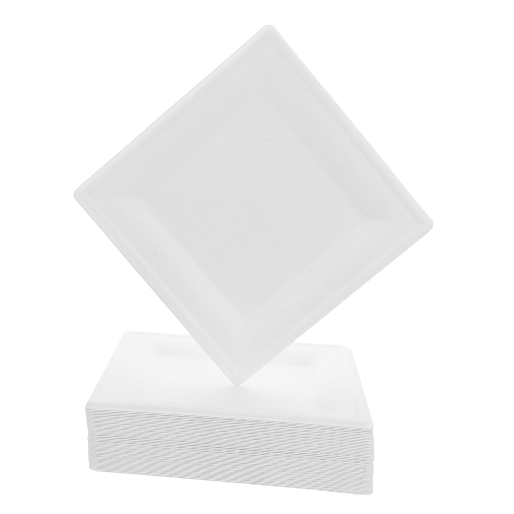 Assiettes en papier polyvalentes blanc mat pour éviter la vaisselle