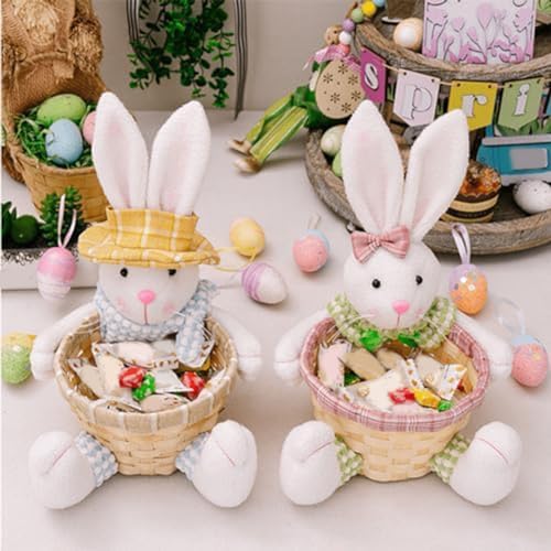 Panier de Pâques en Forme de Lapin Facile à Utiliser pour Ranger les Bonbons
