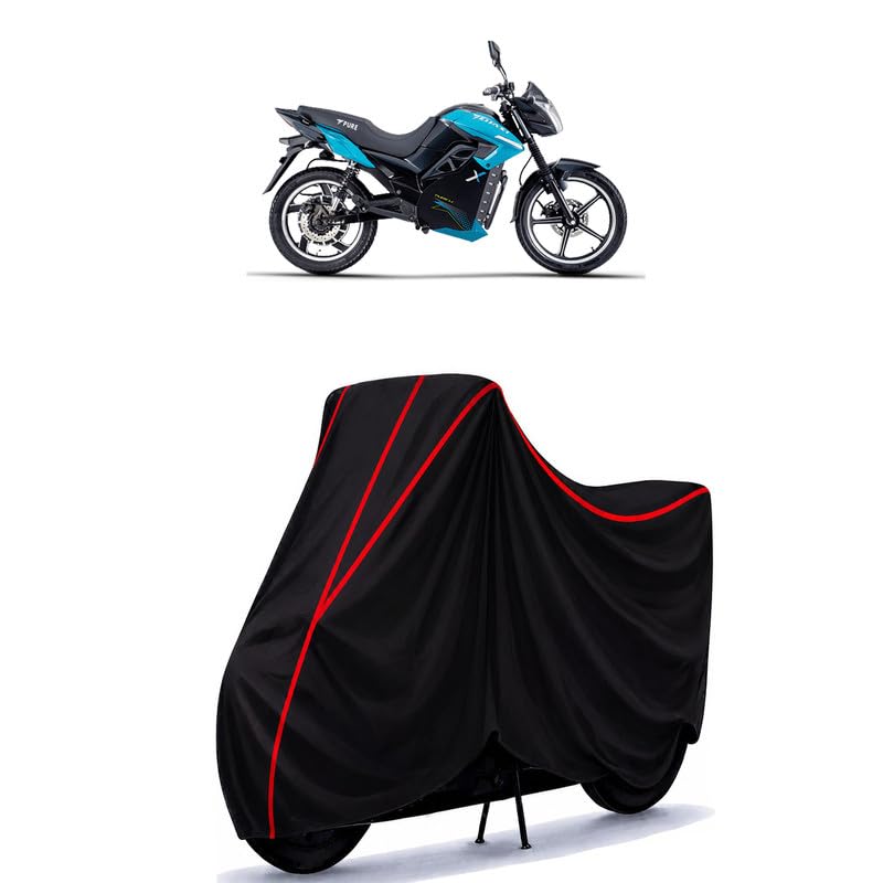 Image of Pure EV Etryst 350 X Water Resistant Bike Cover for All Motorcycles & Rain | Heavy Duty Taffeta Fabric | UV Protection, Dustproof, Scratchproof | All Weather Two Wheeler Body Cover with Elastic Bottom