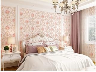 Zhinanhui 3D sielankowy duży kwiat włóknina tapeta europejski luksusowy hotel sypialnia salon hotel czarujący proszek 3