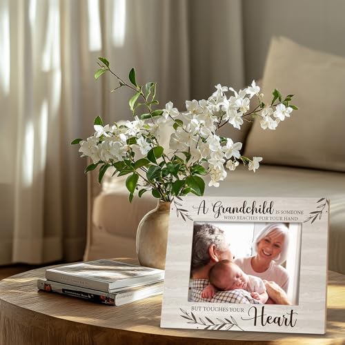 New Grandparent Picture Frame - Grandparents Gifts, First Time Grandparents Gifts, Grandchildren Grandkids 5x7 Picture Frame, Grandma Wooden Picture Frames for Tabletop or Wall Hanging - Image 2