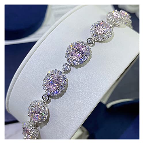 Bracelet en pierre naturelle rose et argent pour mariage