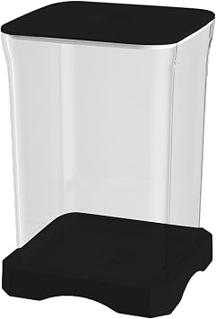 Betta Aquarium Tank - 4.6"x4.6"x7" Small LED Fisk Tank, Desktop Aquariums Starter Kit, Mini Aquariums Bowl | Illuminated 4K HD Decorative Aquarium for Home Decor, Apartment, Kitchen, Study