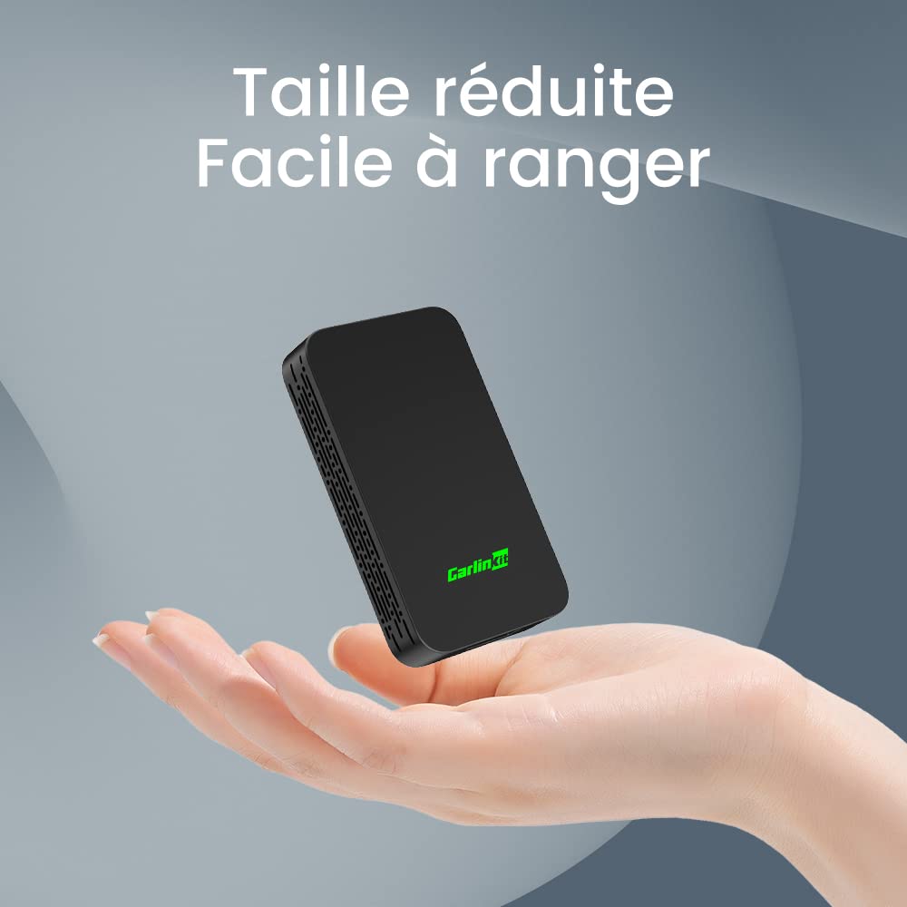 Carlinkit 2026 Nouvelle Mise à Niveau Adaptateur 5.0 2Air, Apporte CarPlay/Android Auto sans Fil, Brancher et Utiliser, Connectivité sans Fil
