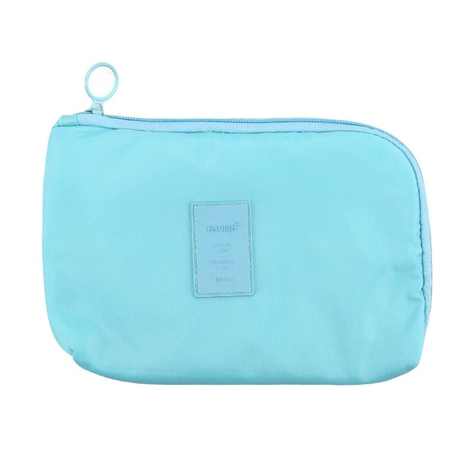 House of Quirk Multi-function Portable Digital Product Storage Bag Electronic Accessories Travel Data Organizer Cable Organizer Pouch Shock-Proof Charger Data Line Bag - Light Blue