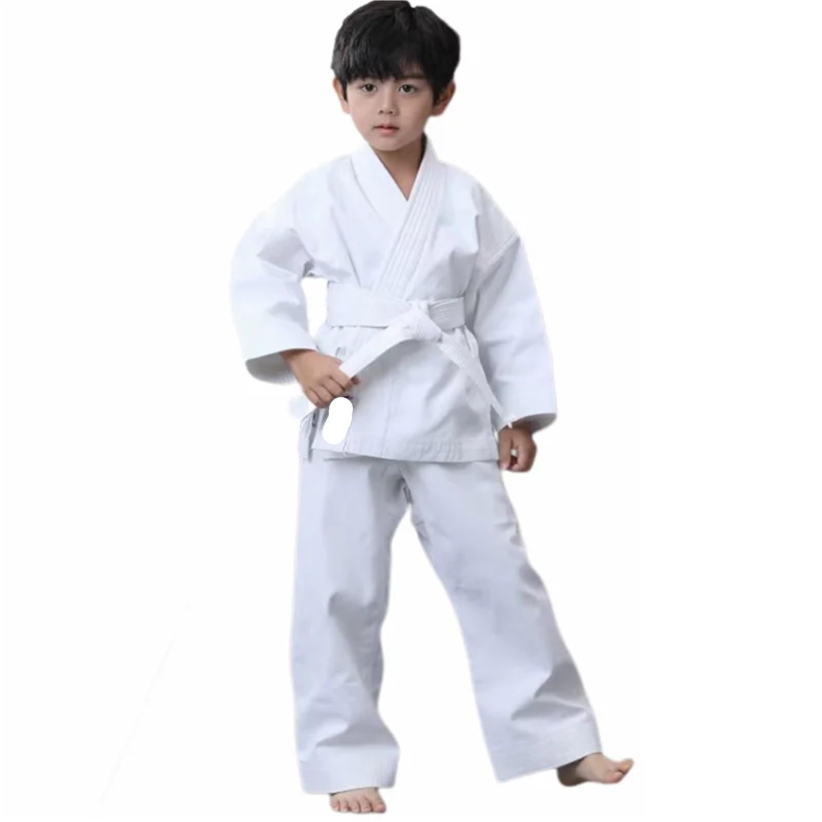 Judogi Tute da Karate Tute da Judo Peso Medio Karate GI Uniforme for Arti Marziali di Peso Medio Cotone, Cintura Bianca Inclusa für Training und Wettkämpfe