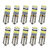 ruiandsion 10pcs ba9 ba9s 53 57 1895 64111 led lampadina 12v canbus bianca di ricambio per portiera di auto cortesia bagagliaio luci targa, bianco