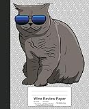  Wine Review Paper: Book British Shorthair Cat (Weezag Wine Review Paper Notebook, Band 104)