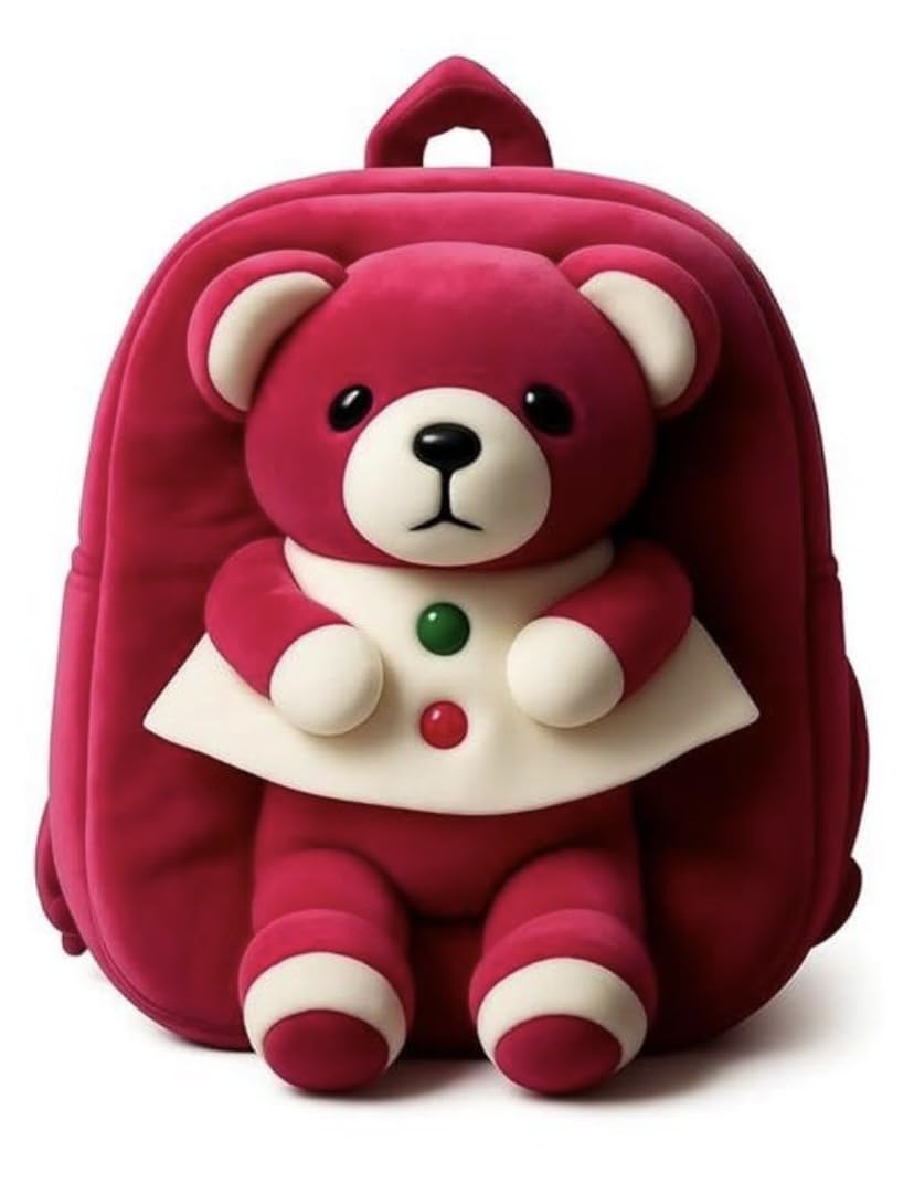 Kids Plush Teddy Bear Backpack, Pink Soft Toy School Bag-picture-40