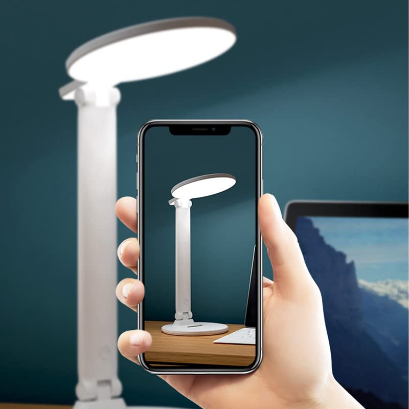 Lampa z ładowarką bezprzewodową, lampa stołowa, lampa biurkowa LED USB, lampka na biurko Lampa stołowa LED Ochrona oczu Lampa biurkowa LED Ściemnianie Nauka Składana lampa stołowa z ładowaniem USB do