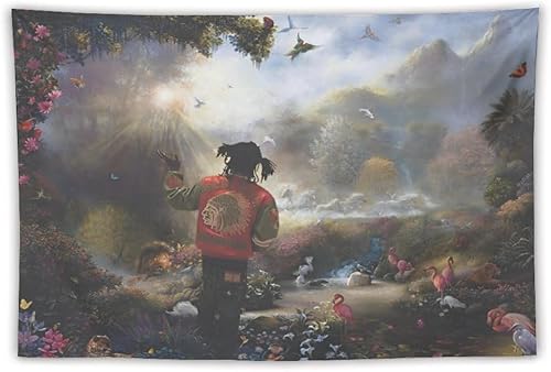 NOsawa Tapiz de rapero cantante para dormitorio, jefe, decoración del hogar, álbum de pared, divertido póster colgante con imagen, impresión de sala