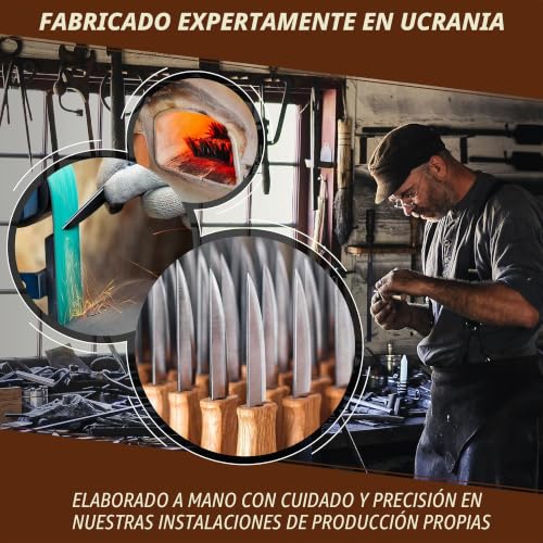Miniatura 7 de Beavercraft, Cuchillo Sloyd C4s De 8cm - Cuchillo Sloyd Para Tallar Madera Con Funda De Cuero Para Tallar Y Desbastar Para Principiantes Y Profesionales Acero Duradero De Alto Contenido En Carbono
