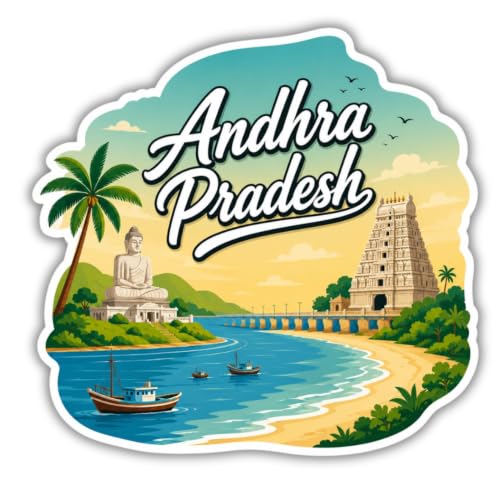 Image of Decorative Fridge Magnet Sticker for Refrigerator | Strong Magnetic Fridge Decor for Kitchen | Reusable Refrigerator Magnet for Home & Office, AG FM Andhra Pradesh