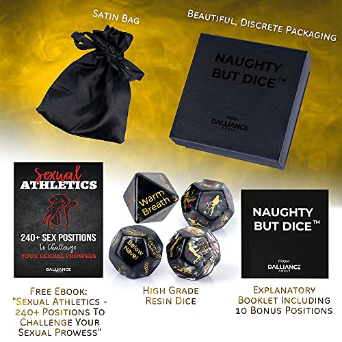 Naughty But Dice | Sex Dice Sex Game For Adult Couples Prime With 34-Position Booklet | Sex Toys & Games For Adults, Beautifully Gift Packaged To Make The Perfect Couples Gift (Black) #TOP6