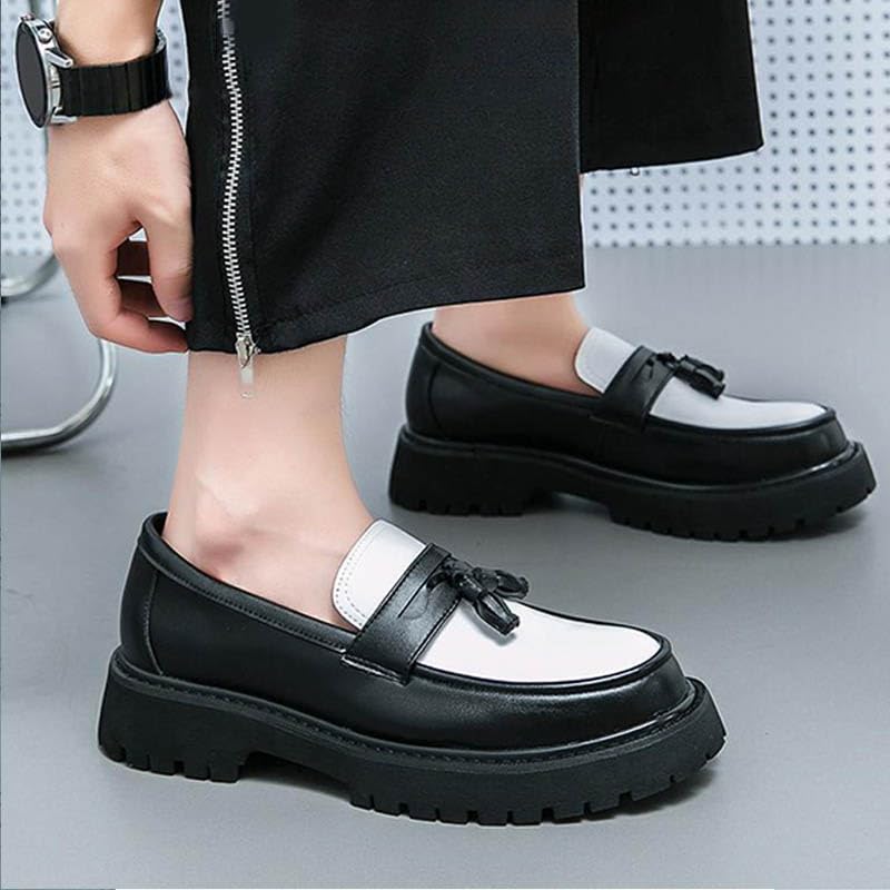 Slip-on Round Toe Thick-Soled Loafers Non-Slip Low-top Penny Shoes for Business Casual Dress up Prom2