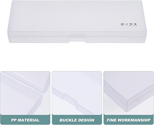 Miniatura 9 de EXCEART Contenedores de plástico, 3 unidades, estuche de plástico apilable con tapa, suministros de oficina en casa, caja organizadora de