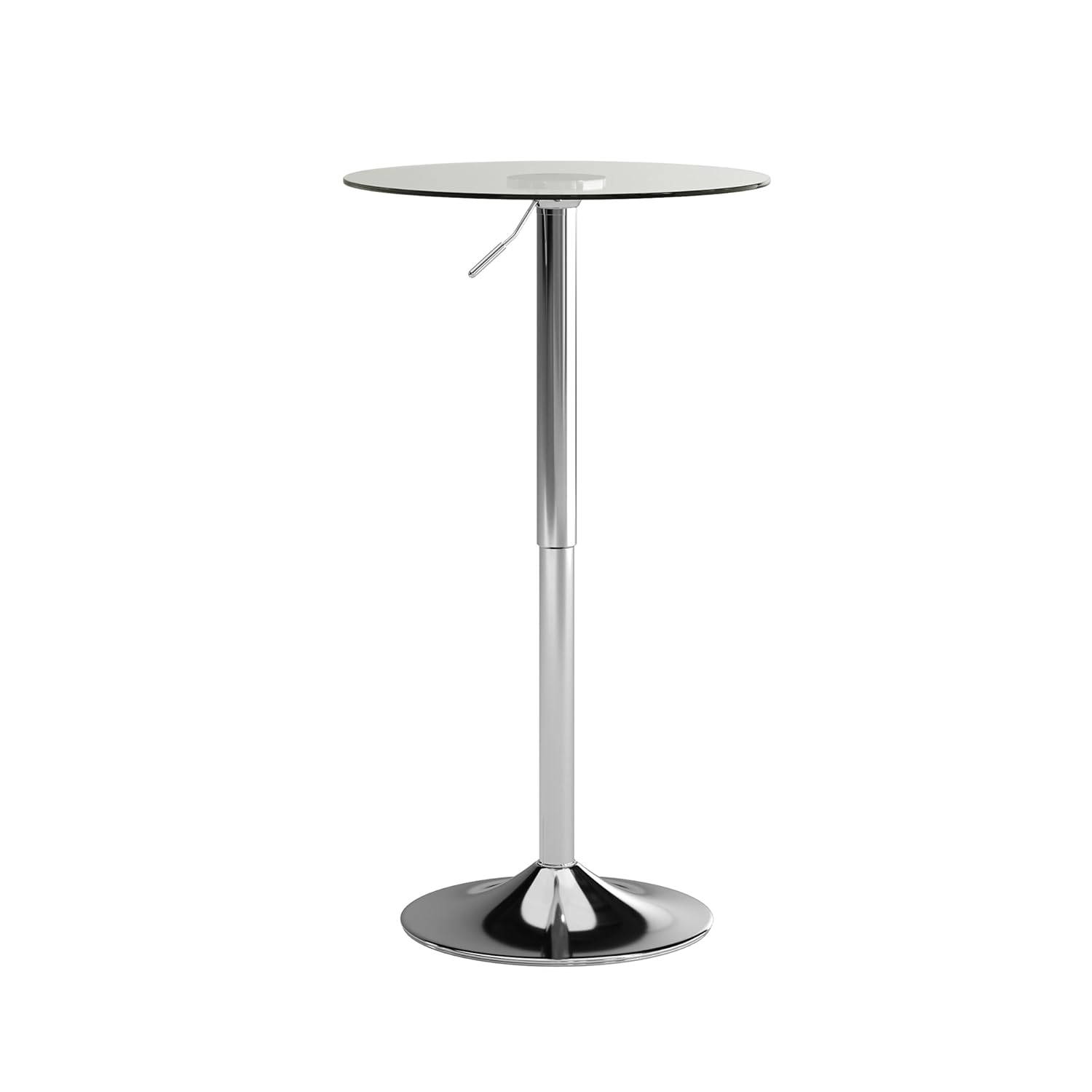 Flash Furniture Chad 23 5 Round Glass Cocktail Table with Adjustable Height Frame Bar Height Table for Commercial