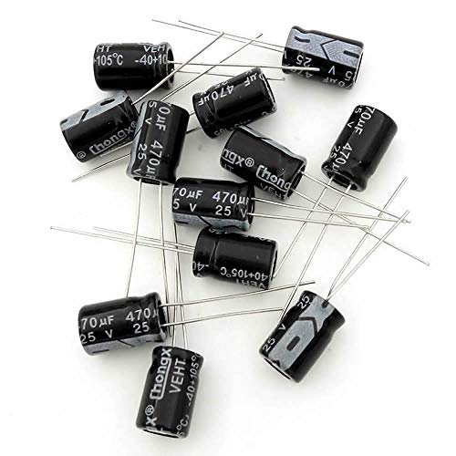 (20 Pcs) MCIGICM 470uf 25V electrolytic Capacitor 8×12mm