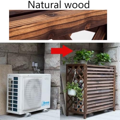 Grille de climatiseur extérieur de taille moyenne abri bois - 3
