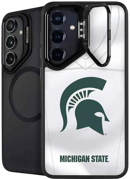 Skinit Kickstand Phone Case Compatible with Galaxy S25 Plus - Officially Licensed Michigan State University Spartans Away Grey S Design