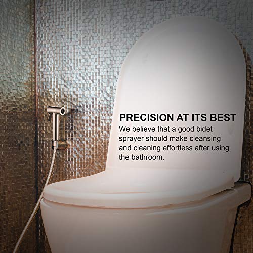 Bidet Sprayer For Toilet, Handheld Bidet Spray Water Kit, Bathroom Hand Shower For Self Cleaning – Reduce Toilet Paper Waste – Premium Stainless Steel #TOP4