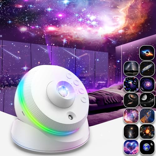 Image of Meteor Galaxy Projector for Bedroom, 13 in 1 Planetarium Star Projector Galaxy Light, 360° Rotation Realistic Sky Night Light with Timer for Kids Adults Ceiling Large Room Décor
