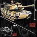 DBshoot 1/18 US M1A2 Army Tank, 2.4GHz Remote Control Model Toys, Smoke & Sound & LED Lights & Recoil Effects. RC Tank Perfect Collectible Gift for Kids and Adults