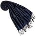Produktbild Lorenzo Cana Pashmina 70% Seide 30% Viskose Paisley Muster Schaltuch 70 x 190 cm Damast Schal Stola Damenschal Damen Marineblau 7862277