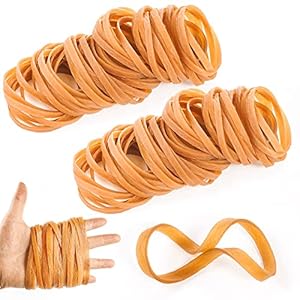 Ruggito Gummibänder 100 Stück Breit Dunkelgelb
