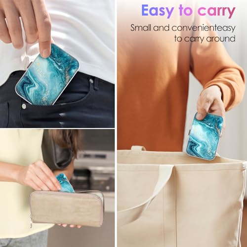 Image of Gerkia Dental Floss Portable Case, Easy to Store Floss Picks of Various Sizes, Portable Dental Floss Dispenser is Perfect for Travelling, Hotels, Dinners, Appointments.Blue Ocean