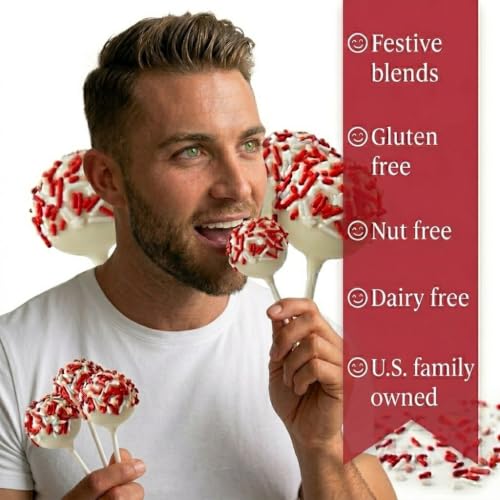 Image of Manvscakes Sprinkles- Edible Cake and Cupcake Sprinkles with Assorted Shapes and Sizes for Parties, Metallic Sprinkle Mix for Cookies, Ice Cream, Cake and Cupcake Decorating
